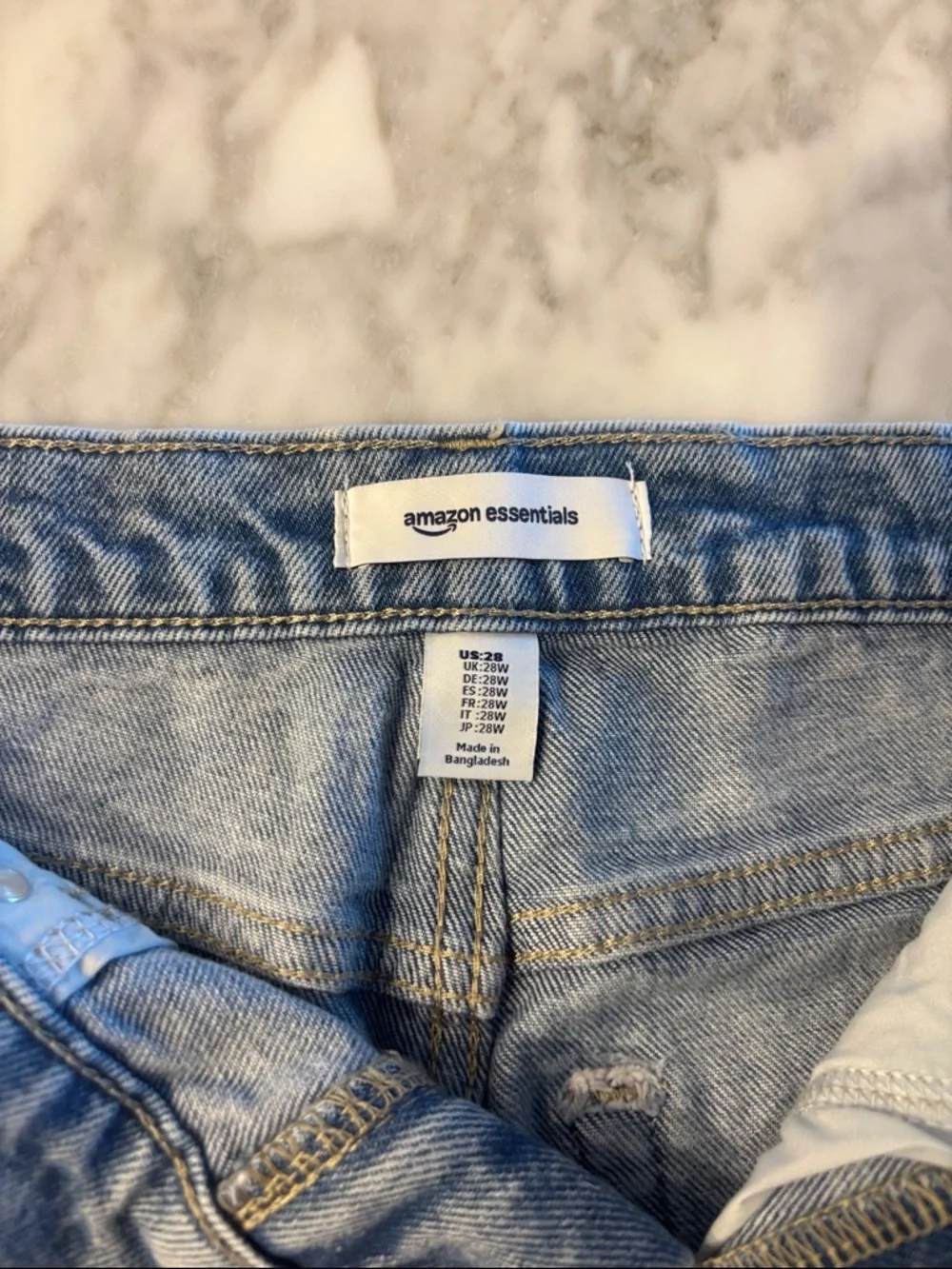 Amazon Essentials Light Blue Denim Bermuda Shorts